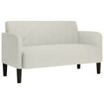 Vidaxl canap� causeuse cr�me 109 cm velours