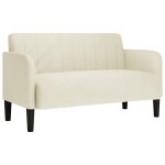 Vidaxl canapé causeuse crème 109 cm velours Vidaxl canapé causeuse crème 109 cm velours