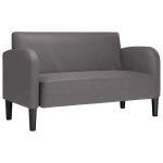 Vidaxl canapé causeuse gris 110 cm similicuir Vidaxl canapé causeuse gris 110 cm similicuir
