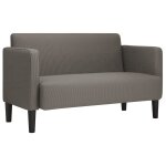 Vidaxl canap� causeuse gris clair 109 cm tissu velours c�tel�