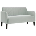 Vidaxl canap� causeuse gris clair 109 cm velours