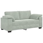 Vidaxl canap� causeuse gris clair 180x77x82 cm velours