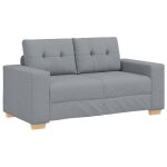 Vidaxl canap� causeuse gris clair 160x77x82 cm tissu