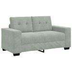 Vidaxl canap� causeuse gris clair 160x77x82 cm velours
