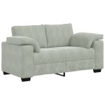 Vidaxl canap� causeuse gris clair 160x77x82 cm velours