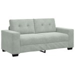 Vidaxl canap� causeuse gris clair 180x77x82 cm velours