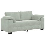 Vidaxl canap� causeuse gris clair 180x77x82 cm velours