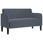 Vidaxl canap� causeuse gris fonc� 109 cm velours