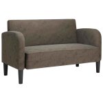 Vidaxl canap� causeuse gris fonc� 110 cm similicuir