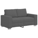 Vidaxl canap� causeuse gris fonc� 160x77x82 cm tissu velours c�tel�