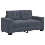 Vidaxl canap� causeuse gris fonc� 160x77x82 cm velours