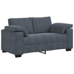 Vidaxl canap� causeuse gris fonc� 160x77x82 cm velours