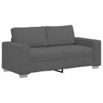 Vidaxl canap� causeuse gris fonc� 180x77x82 cm tissu velours c�tel�