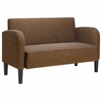 Vidaxl canapé causeuse marron 110 cm similicuir Vidaxl canapé causeuse marron 110 cm similicuir