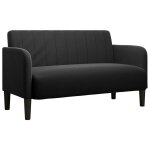 Vidaxl canap� causeuse noir 109 cm velours