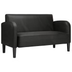 Vidaxl canapé causeuse noir 110 cm similicuir Vidaxl canapé causeuse noir 110 cm similicuir