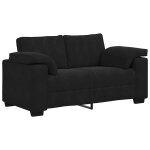Vidaxl canap� causeuse noir 160x77x82 cm velours