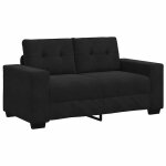 Vidaxl canap� causeuse noir 160x77x82 cm velours