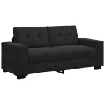 Vidaxl canap� causeuse noir 180x77x82 cm velours