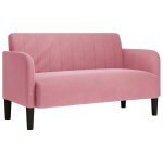 Vidaxl canapé causeuse rose 109 cm velours Vidaxl canapé causeuse rose 109 cm velours