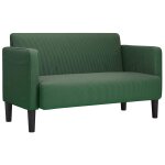 Vidaxl canap� causeuse vert fonc� 109 cm tissu velours c�tel�