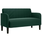 Vidaxl canap� causeuse vert fonc� 109 cm velours