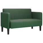Vidaxl canapé causeuse vert foncé 109 cm tissu velours côtelé Vidaxl canapé causeuse vert foncé 109 cm tissu velours côtelé