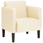 Vidaxl canap - chaise accoudoirs crme 54 cm tissu velours ctel