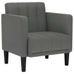 Vidaxl canapé - chaise accoudoirs gris foncé 53 cm tissu Vidaxl canapé - chaise accoudoirs gris foncé 53 cm tissu
