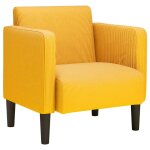Vidaxl canap� - chaise accoudoirs jaune fonc� 54 cm tissu velours c�tel�