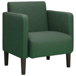 Vidaxl canapé - chaise accoudoirs vert foncé 54 cm tissu velours côtelé Vidaxl canapé - chaise accoudoirs vert foncé 54 cm tissu velours côtelé
