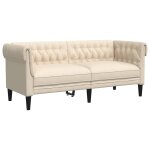 Vidaxl canap chesterfield 2 places lin
