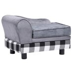 Vidaxl canap pour chien gris 57x34x36 cm peluche
