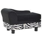 Vidaxl canap� pour chien noir 57x34x36 cm peluche