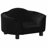Vidaxl canap� pour chien noir 67x47x36 cm peluche