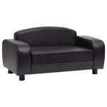 Vidaxl canap pour chien noir 80x50x40 cm similicuir