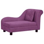 Vidaxl canap pour chien avec oreiller bordeaux 83x44x44 cm peluche