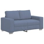 Vidaxl canap� deux places bleu 160x77x82 cm en tissu velours c�tel�