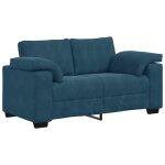 Vidaxl canap� deux places bleu 160x77x82 cm velours