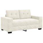 Vidaxl canapé deux places avec coussin crème velours Vidaxl canapé deux places avec coussin crème velours