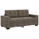 Vidaxl canap deux places avec coussin gris fonc cuir artificiel
