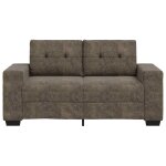 Vidaxl canap deux places avec coussin gris fonc faux cuir