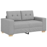 Vidaxl canapé deux places avec coussin gris nuage tissu Vidaxl canapé deux places avec coussin gris nuage tissu