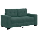 Vidaxl canapé deux places avec coussin vert foncé velours Vidaxl canapé deux places avec coussin vert foncé velours