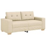 Vidaxl canap� deux places cr�me 180x77x82 cm en tissu