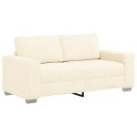 Vidaxl canap� deux places cr�me 180x77x82 cm en tissu velours c�tel�
