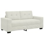 Vidaxl canap� deux places cr�me 180x77x82 cm velours