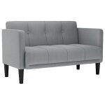 Vidaxl canap� deux places gris clair 111 cm en tissu