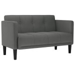 Vidaxl canap� deux places gris fonc� 111 cm en tissu