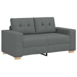Vidaxl canap� deux places gris fonc� 160 x 77 x 82 cm en tissu